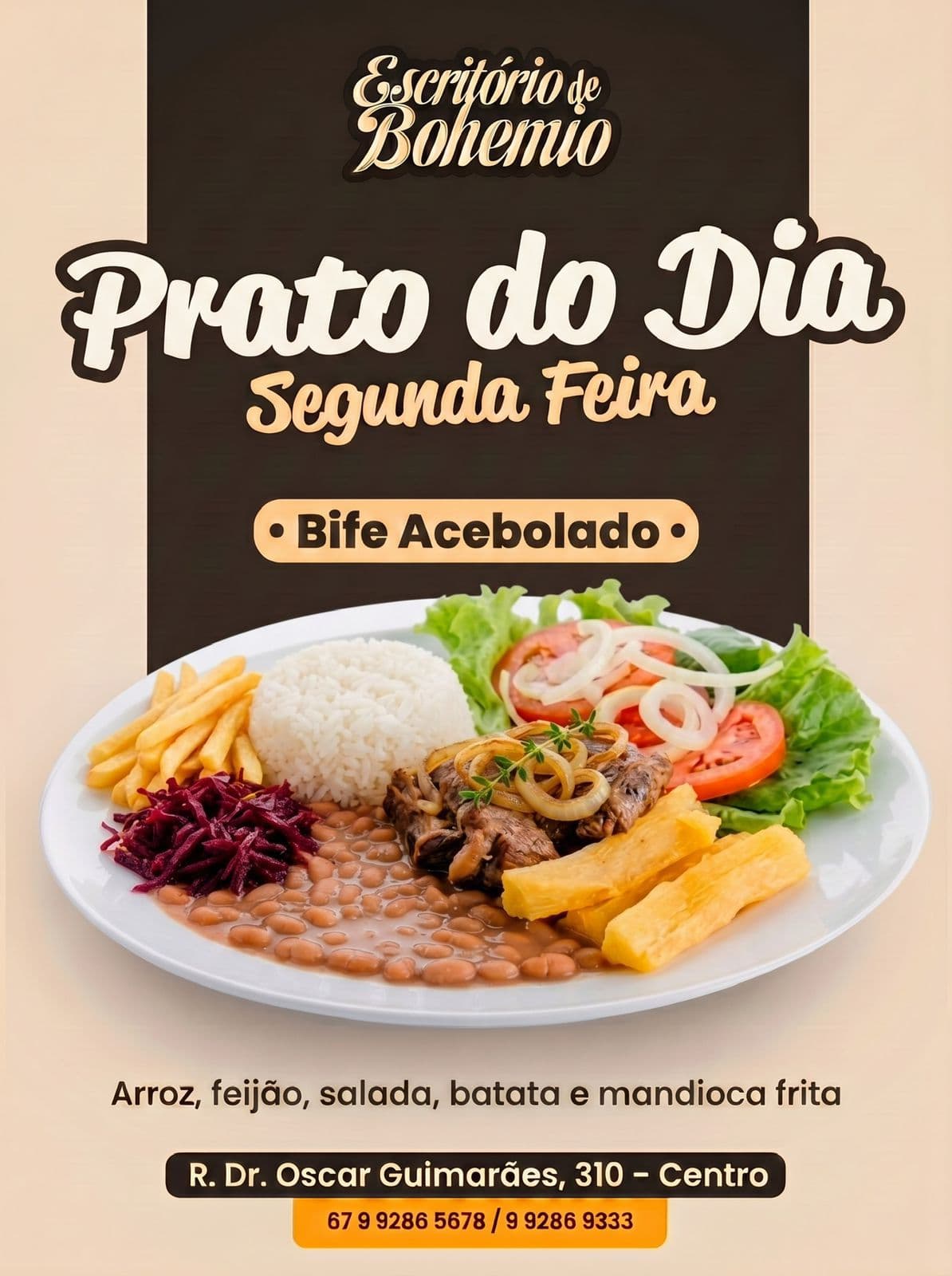 Prato do dia — Segunda-feira